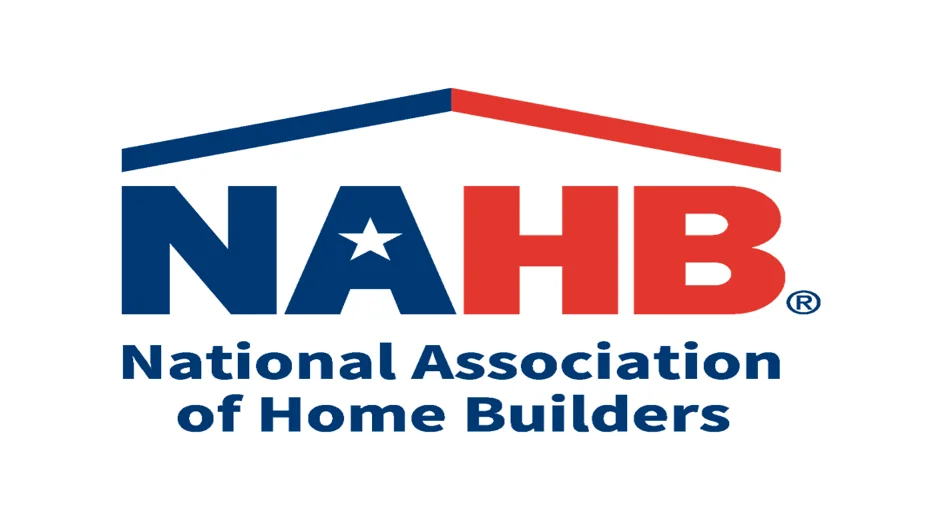 NAHB logo featuring the letters 'NAHB' in bold, with 'NA' in blue and 'HB' in red, a blue star in the letter 'A,' and a roof-like shape above the text in red and blue. Below the acronym, 'National Association of Home Builders' is written in blue text, all on a white background.